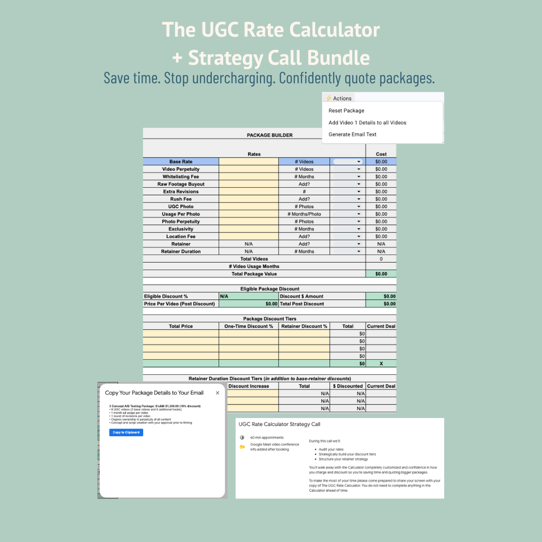 UGC Rate Calculator + Strategy Call