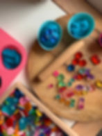 Gems and jewels with playdough kids loose parts play idea
