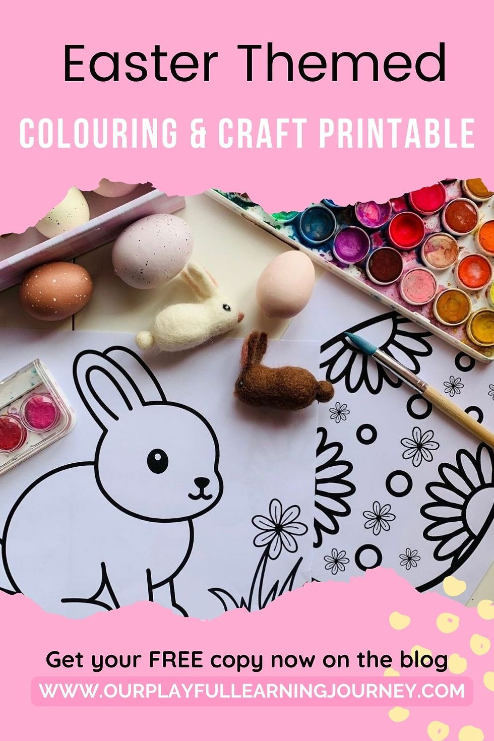 Free easter themed colouring and craft pages for kids