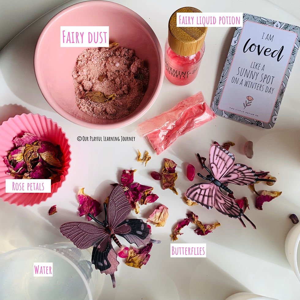 Ingredients for fairy potion making
