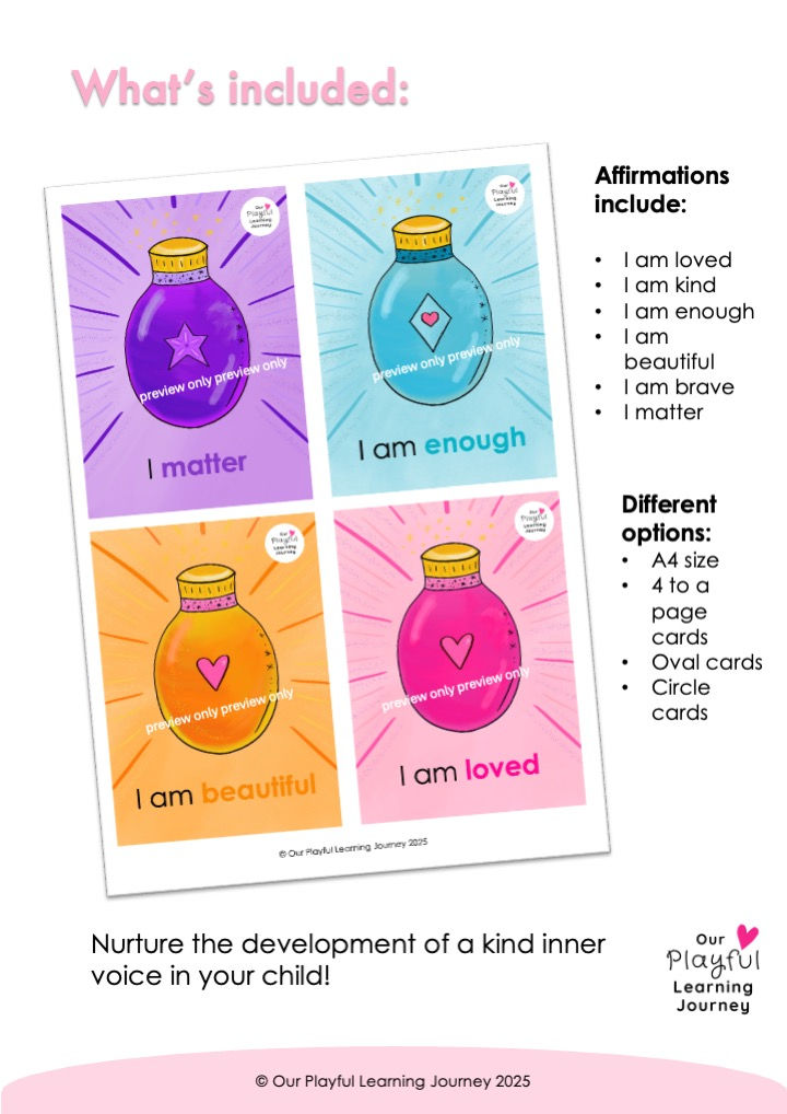 Thumbnail: affirmation cards for kids - magical themed printable