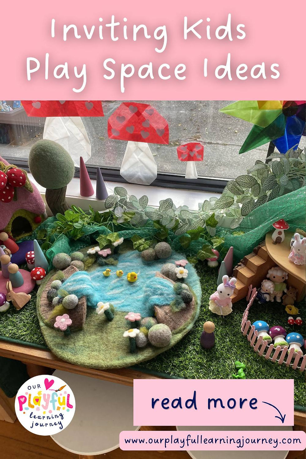 inviting kids play space - open ended play and art ideas for kids. Small world play table for kids