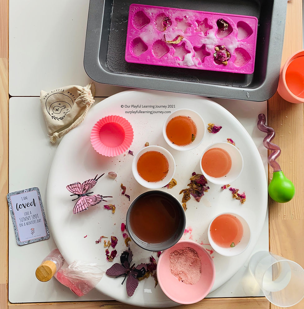 Magical fairy potion play set up for kids