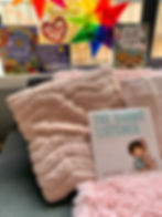 Children’s reading space at home with some picture books to encourage reading at home.