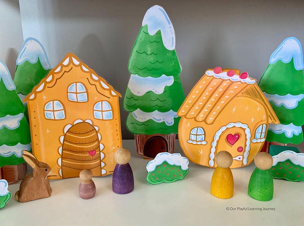 Thumbnail: Gingerbread House Printable for Small World Play and Sensory Play