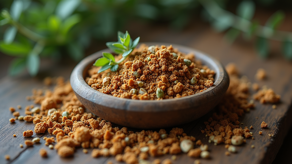 Close-up view of a smudge pod with herbs and natural ingredients