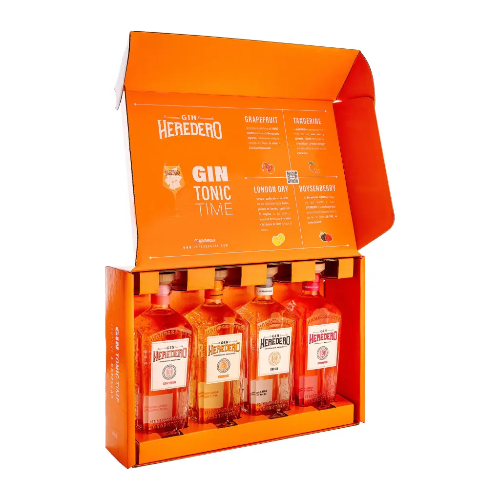 Heredero Family con Estuche Incluye 4 Botellas de Gin 700cc
