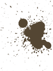 brown paint splash
