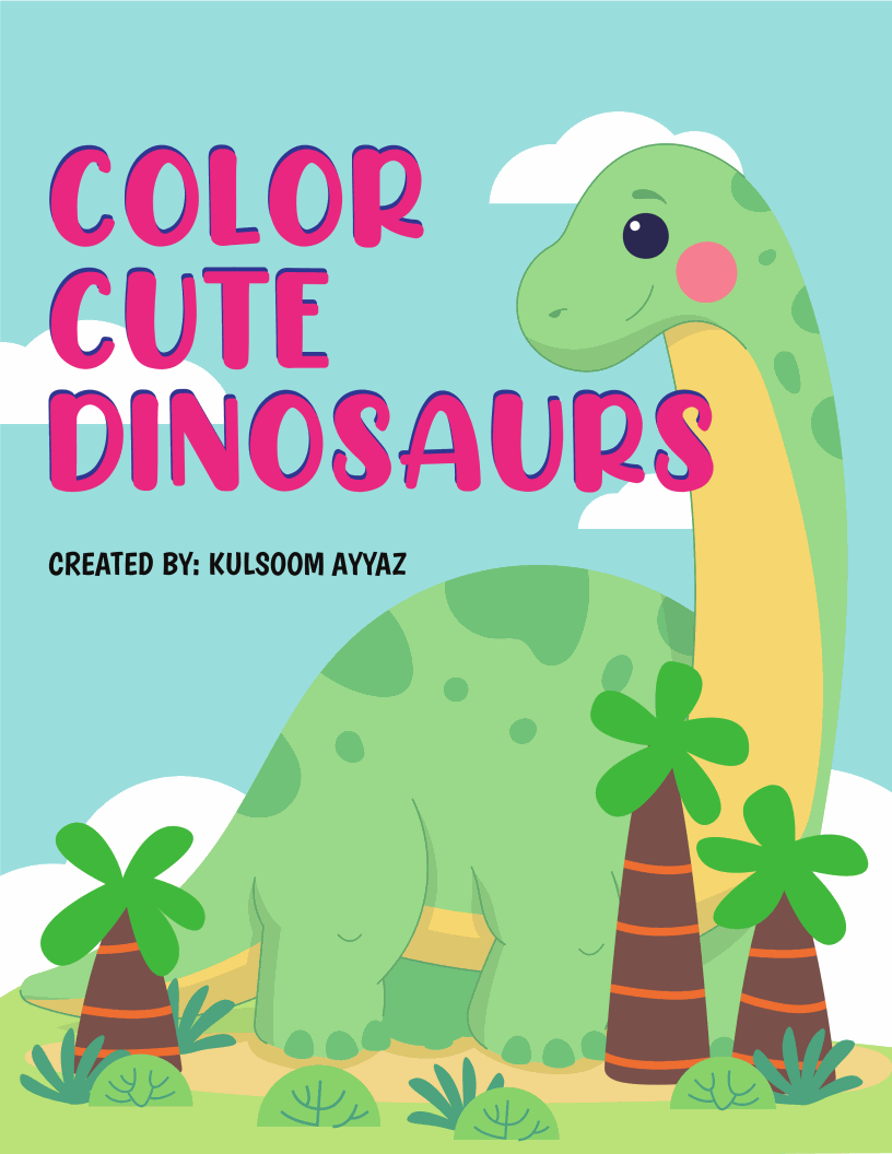 Color Cute Dinosaurs (25p)