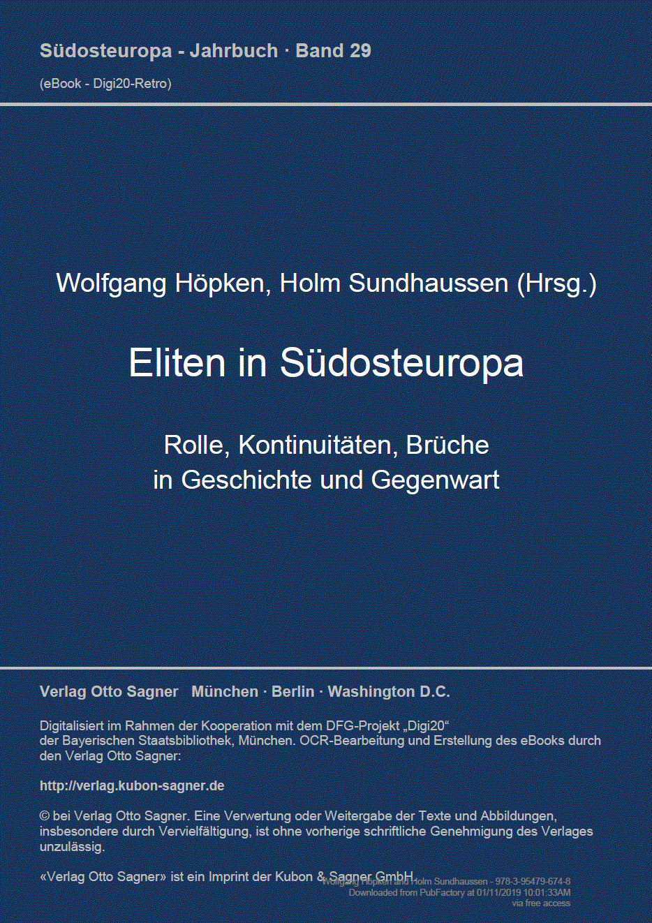 Eliten in Suedosteuropa. Rolle, Kontinuitaeten, Brueche in Geschichte und Gegenwart