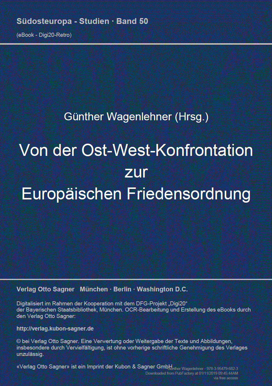 Von der Ost-West-Konfrontation zur Europaeischen Friedensordnung