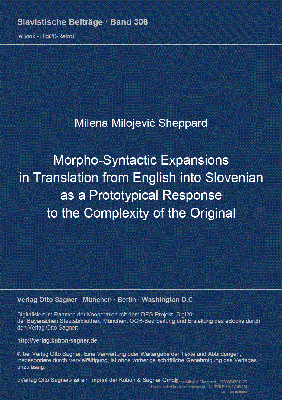 Morpho-Syntactic Expansions in Translation from English into Slovenian as a Prototypical Response to the Complexity of the Original