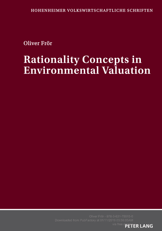 Rationality Concepts in Environmental Valuation