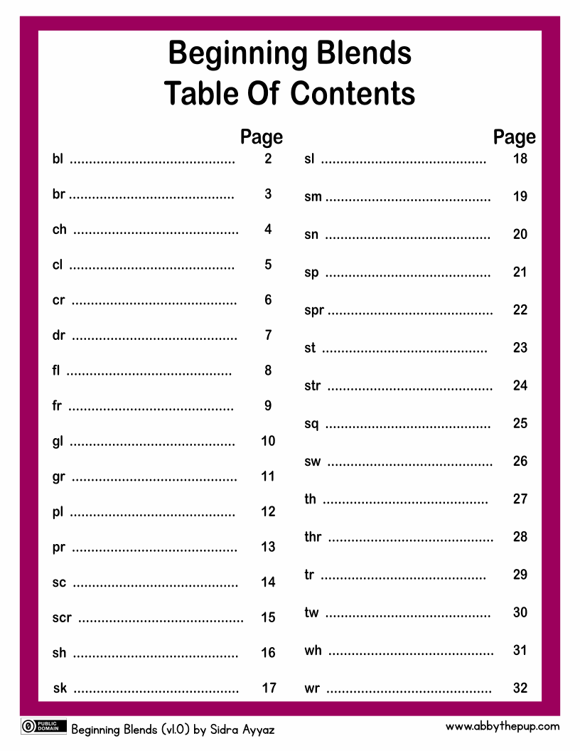 Beginning Blends (32p)