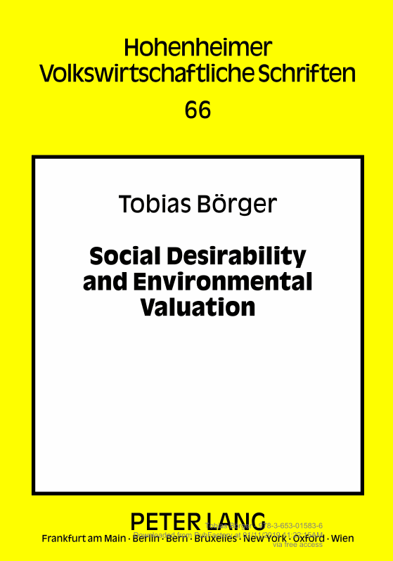 Social Desirability and Environmental Valuation