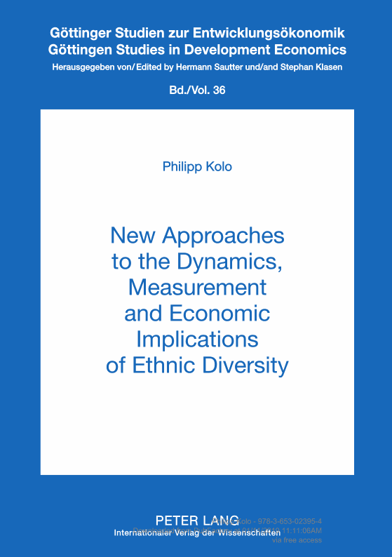 New Approaches to the Dynamics, Measurement and Economic Implications of Ethnic Diversity