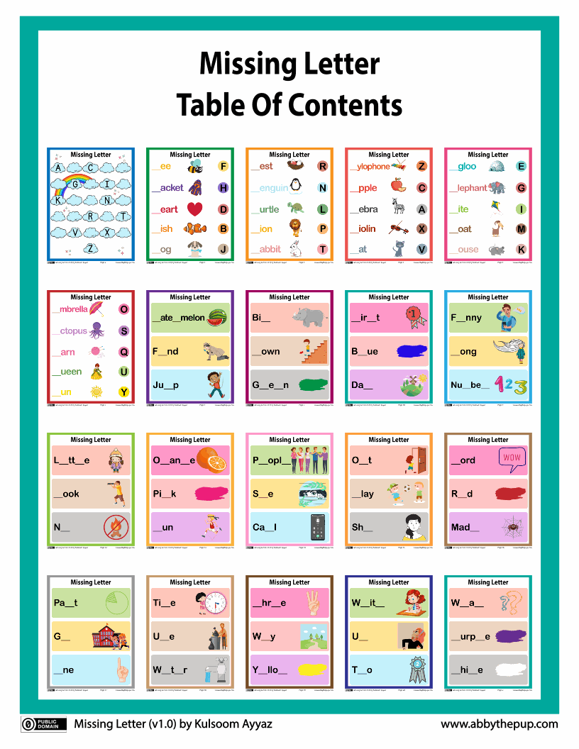 Missing Letter (21p)