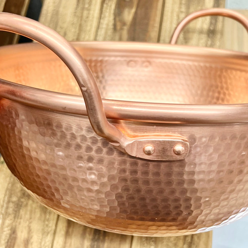 取寄せ品】銅さわり鍋手付 両手坊主鍋 錫メッキなし | 内藤金物店