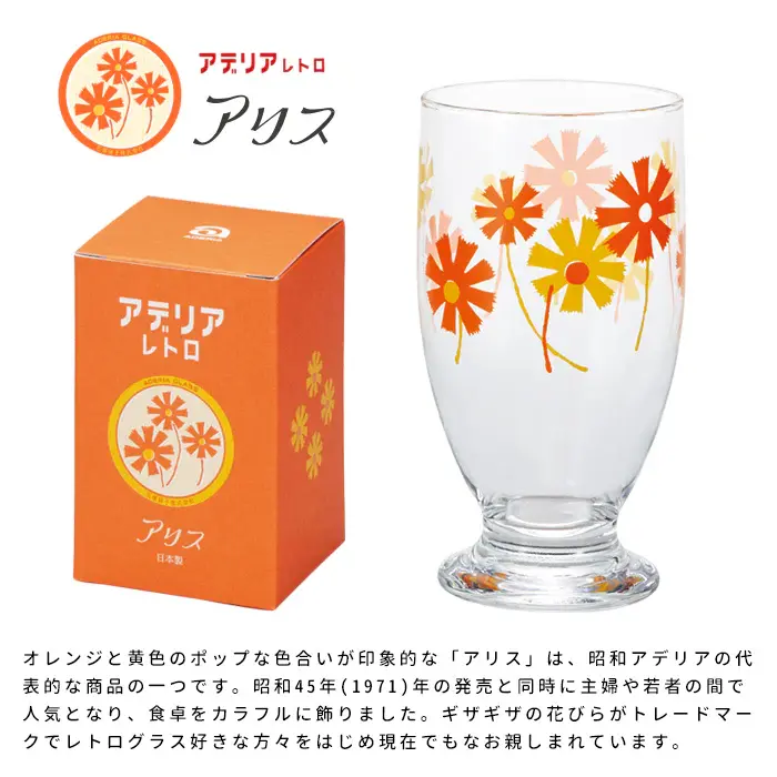 サムネイル： アデリアレトロ 台付きグラス 335ml