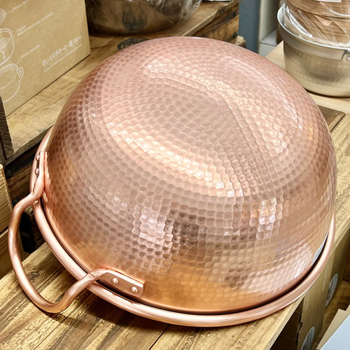 取寄せ品】銅さわり鍋手付 両手坊主鍋 錫メッキなし | 内藤金物店