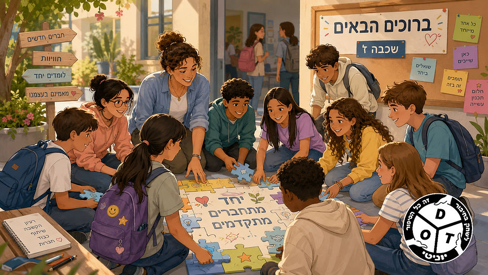 פעילות גיבוש לפתיחת שנה כיתה ז