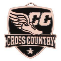 Thumbnail: Shield Cross Country Medal 2.25"