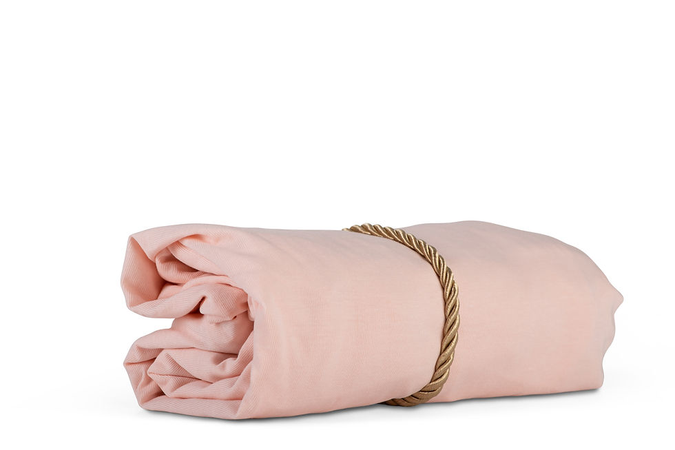 תמונה ממוזערת: סט מצעים למיטת תינוק - מלמלה ורוד אפרסק