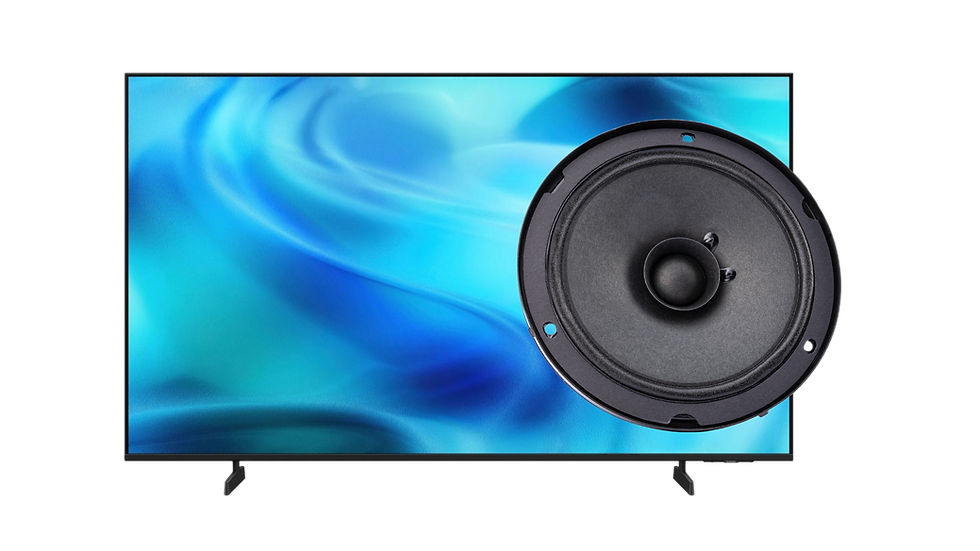 Samsung TV with in ceiling speakers for home theatre