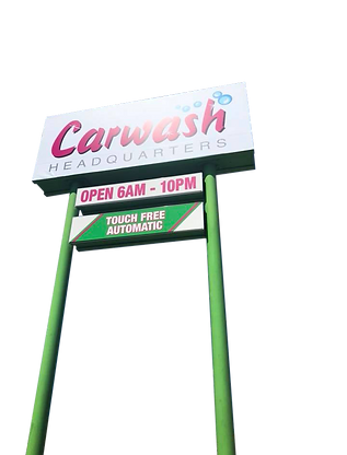 Carwash Pylon illuminated Signage