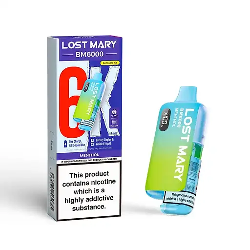 Menthol Lost Mary BM6000 | 6K Puffs | 10.99 Menthol Lost Mary BM6000 | 6K Puffs | 10.99