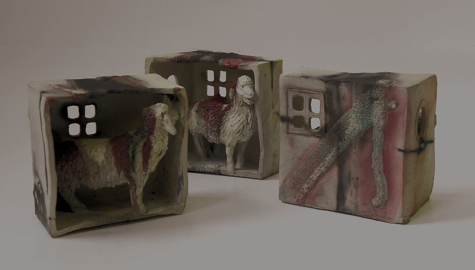 Nizam Orcun Onal, The village, ceramic sculpture