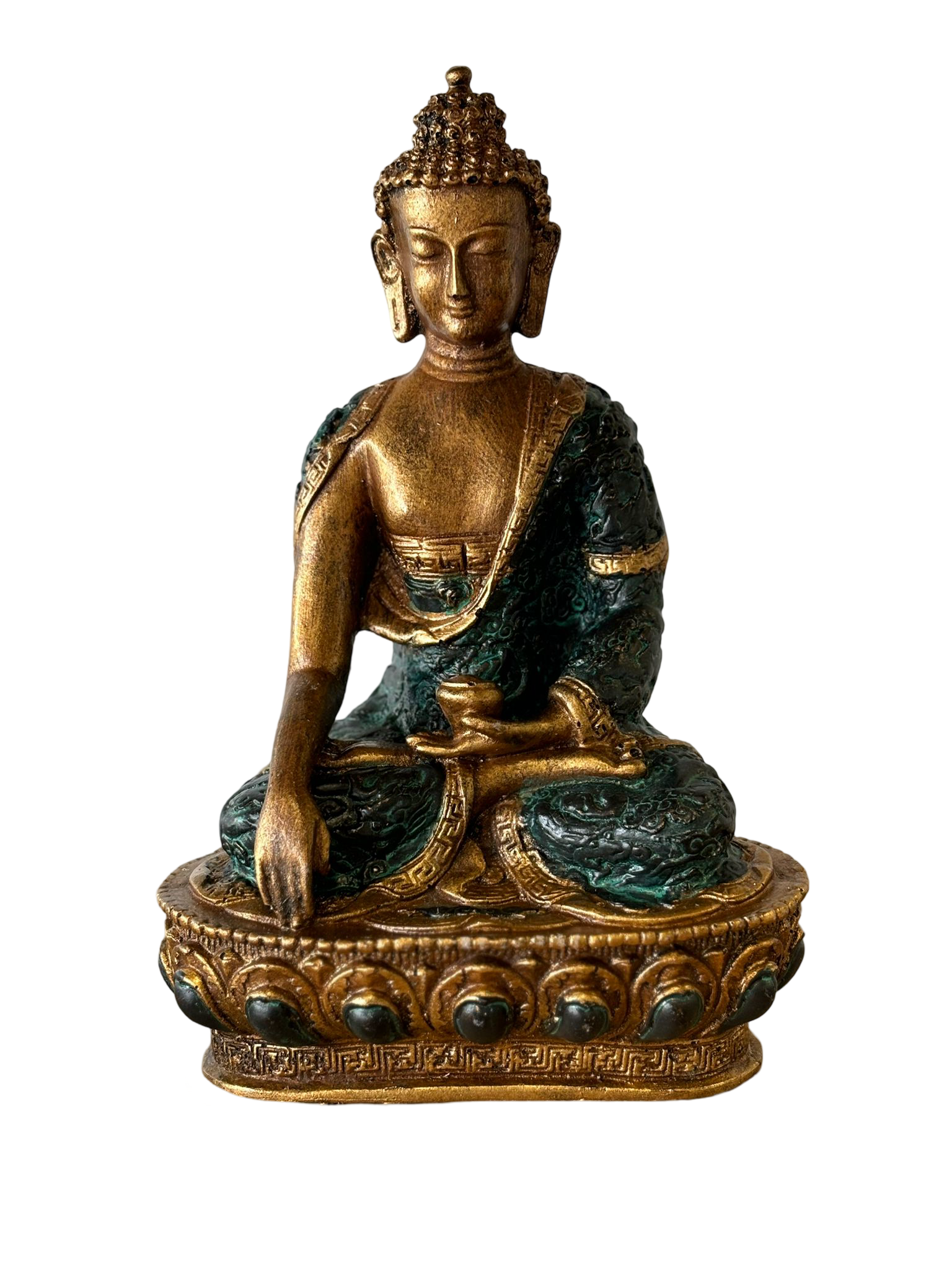 BUDDHA HOLDING BOWL-BLACKWASH