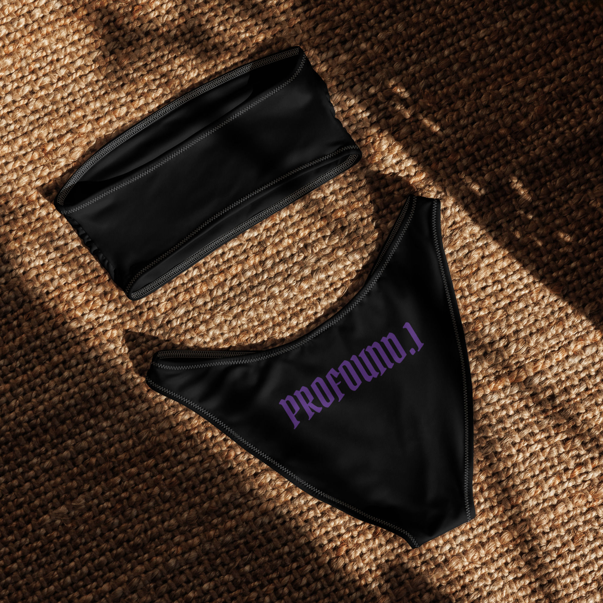 Recycled "Bite Risk" bandeau bikini