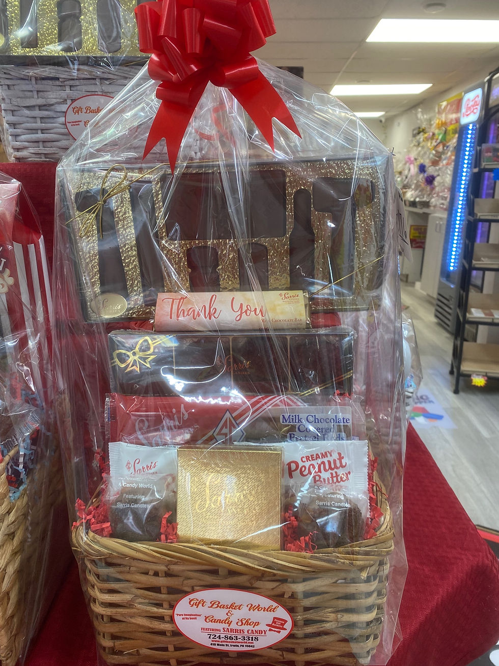 Sarris Candy Baskets Gift Basket World Irwin PA