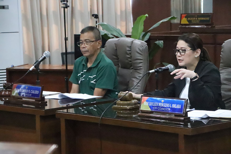CDO City Councilors Joyleen Mercedes L. Balab and Romeo V. Calizo