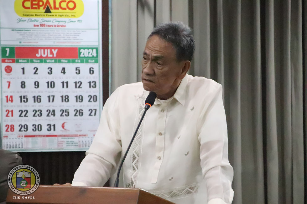 Cagayan de Oro City Councilor Majority Floor Leader Edgar S. Cabanlas