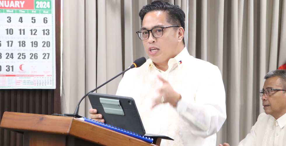 Hon. Malvern A. Esparcia tackling his special report