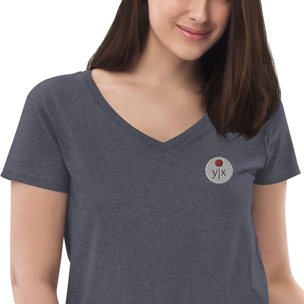 Miniatura: Women’s recycled v-neck t-shirt - yix