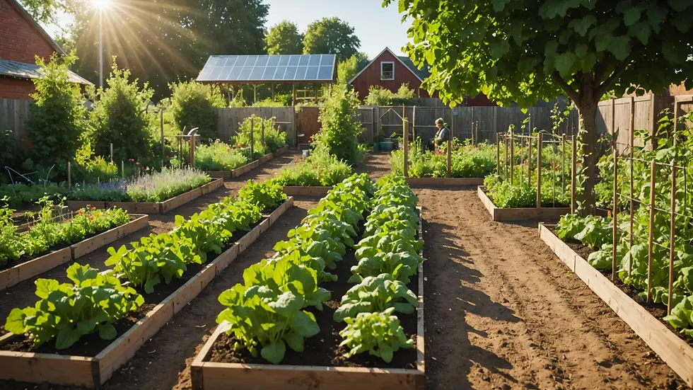 Eye-level view of a community garden symbolizing growth and collaboration