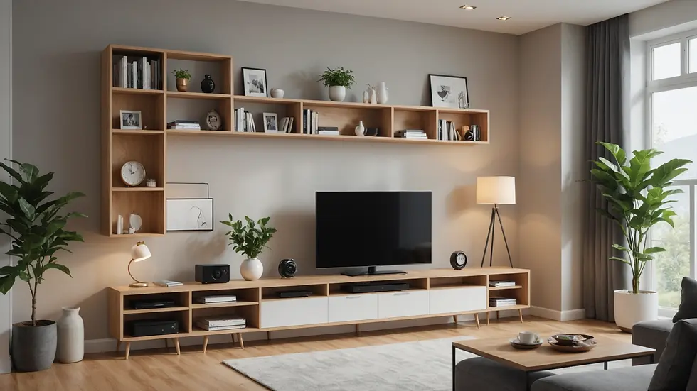 Eye-level view of a well-organized smart home setup