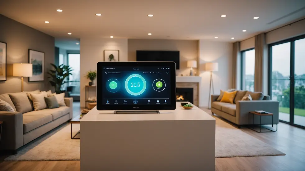 Wide angle view of a smart home energy management system interface