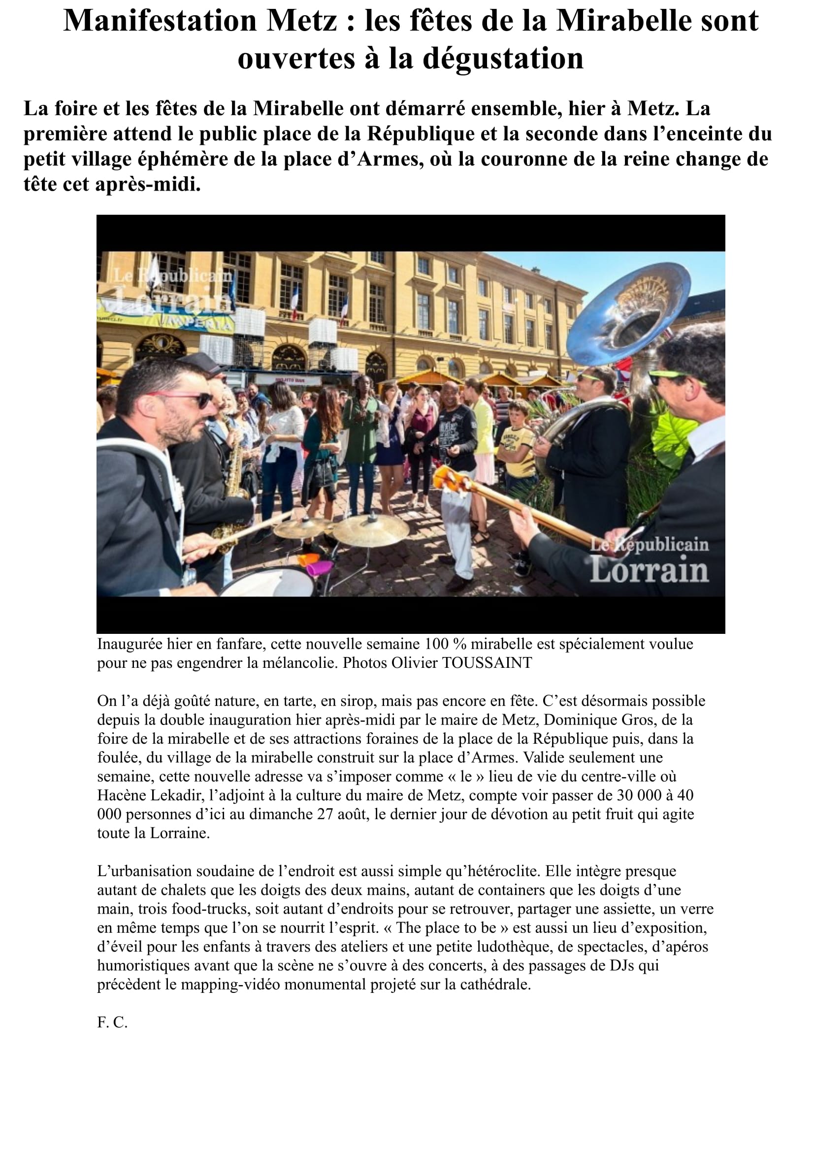 top fanfare republicain lorrain