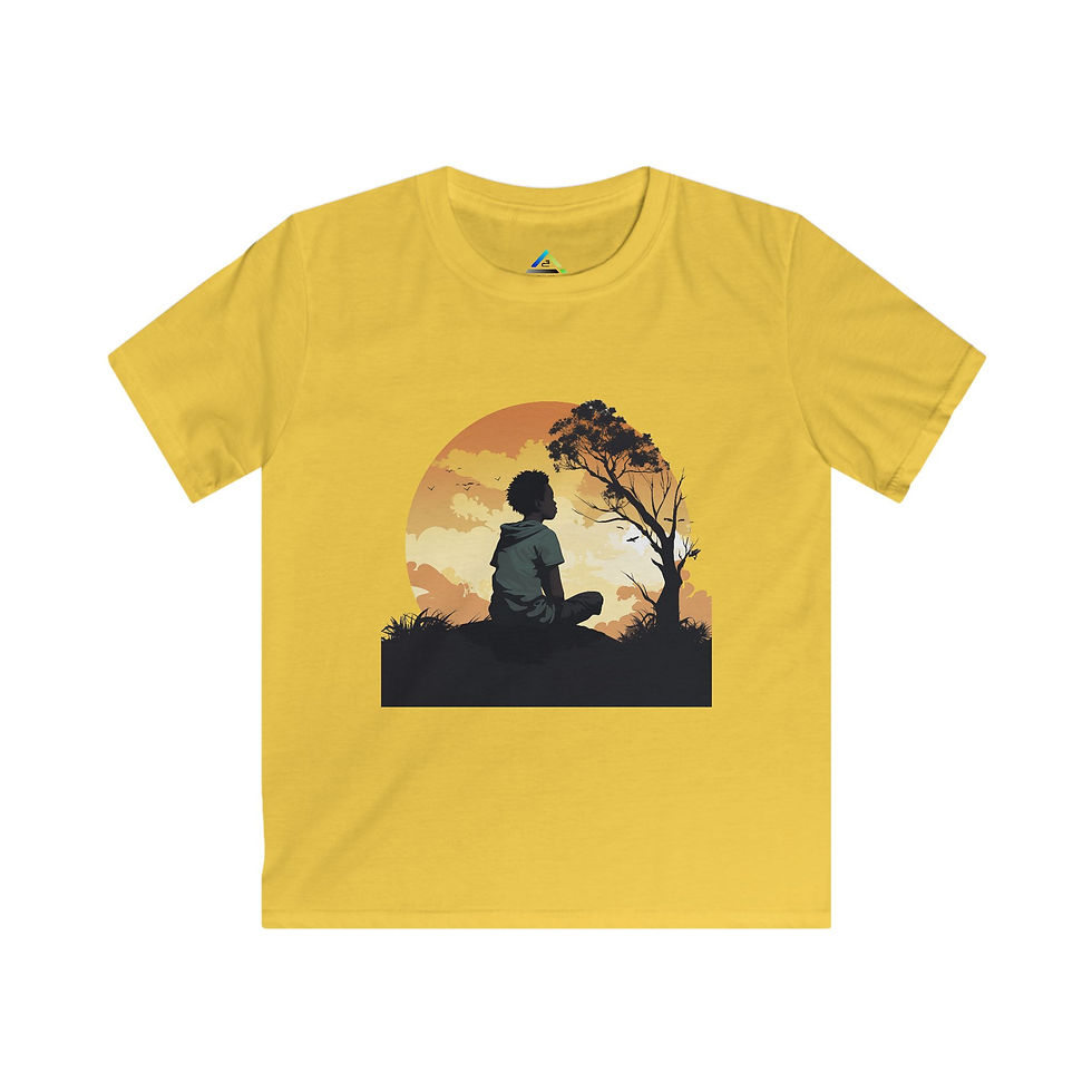 Thumbnail: Kids Cotton Graphic T-Shirt - Sunset Boy