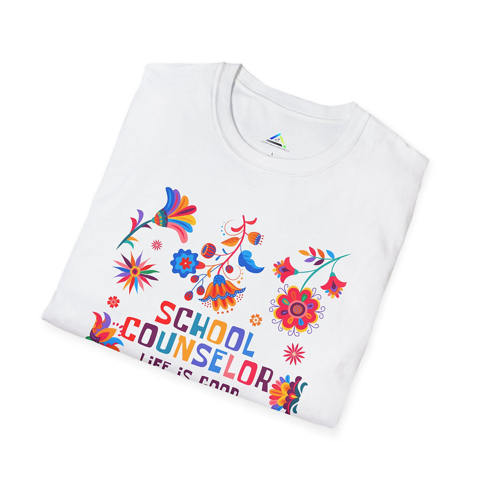 Thumbnail: School Counselor Floral T‑Shirt — "Life Is Good" Inspirational Tee
