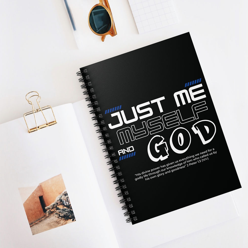 Thumbnail: Inspirational Spiral Notebook - Just Me, Myself, and God