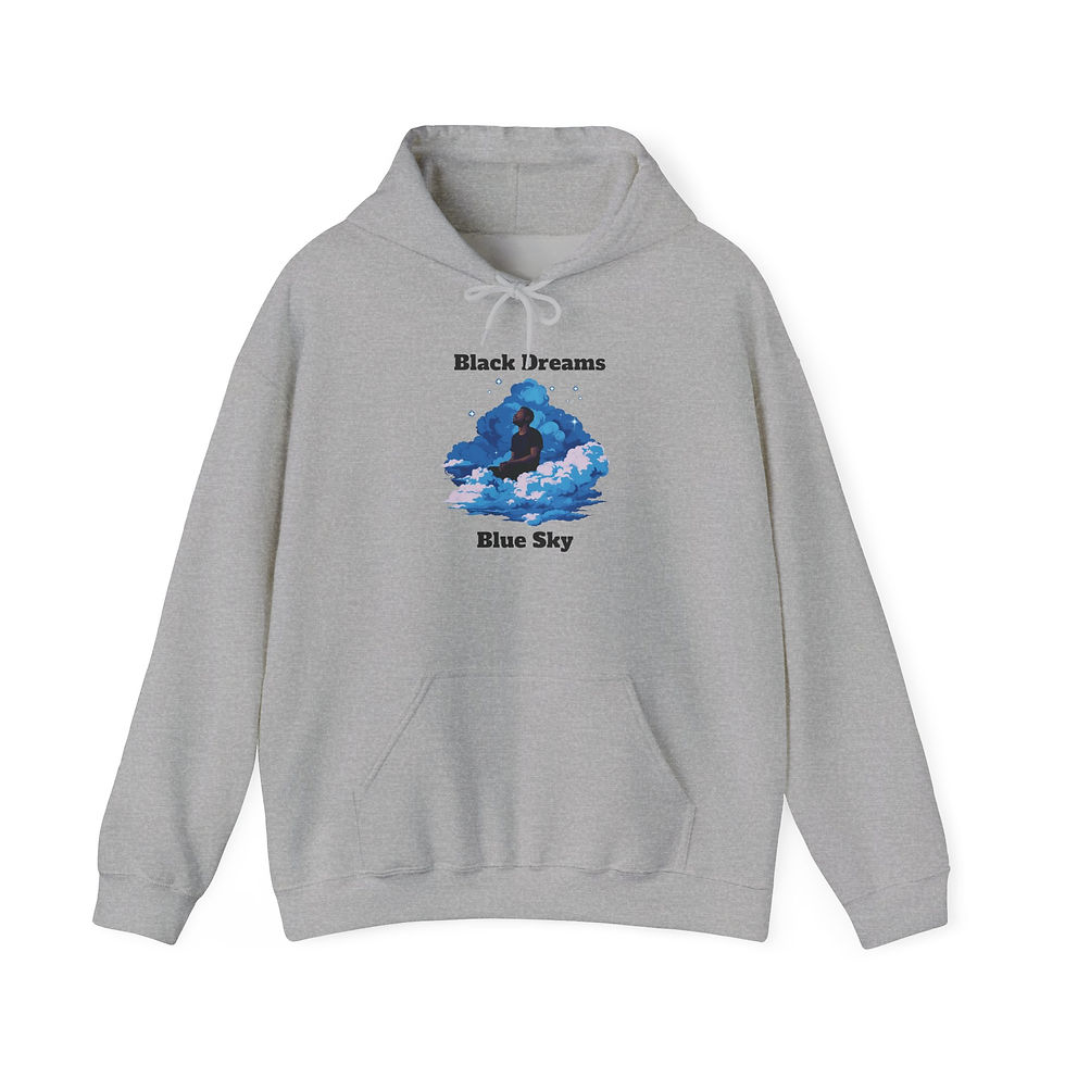 Thumbnail: Graphic Hoodie - Black Dreams Blue Sky