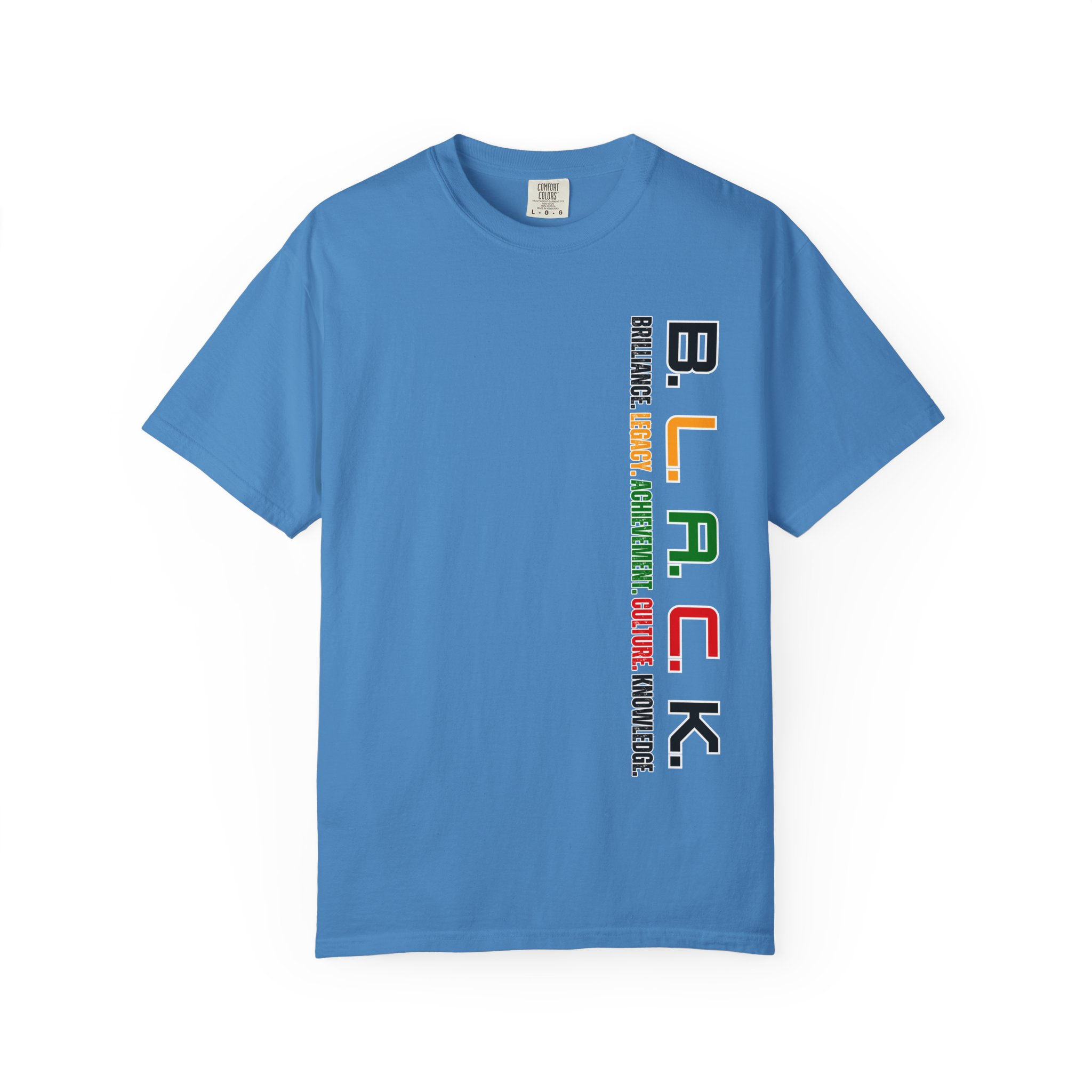 Heavy Cotton Graphic T-shit - Black Acronym - Vertical - Afrocentric Pride