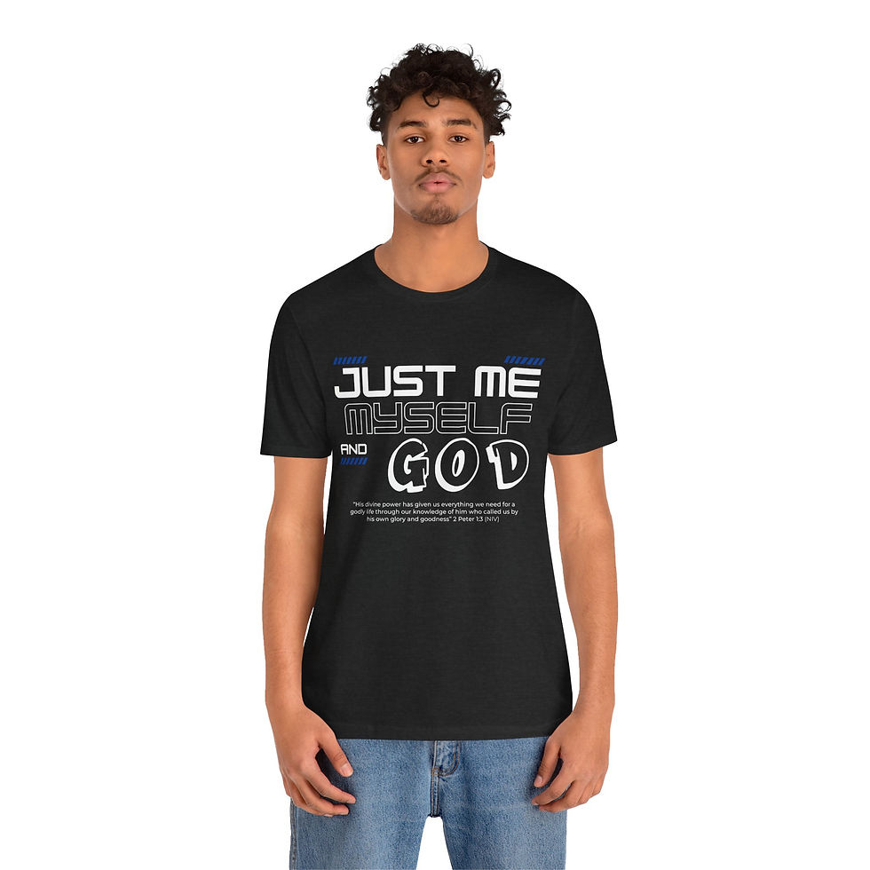 Thumbnail: Unisex Cotton Graphic T-Shirt - Just Me Myself and God