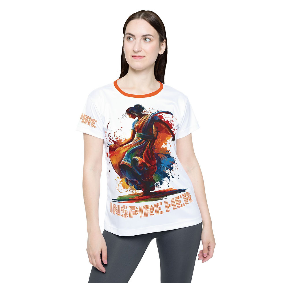 Thumbnail: Women's Sports Jersey - Motivational Activewear - Inspire Her (Indian)