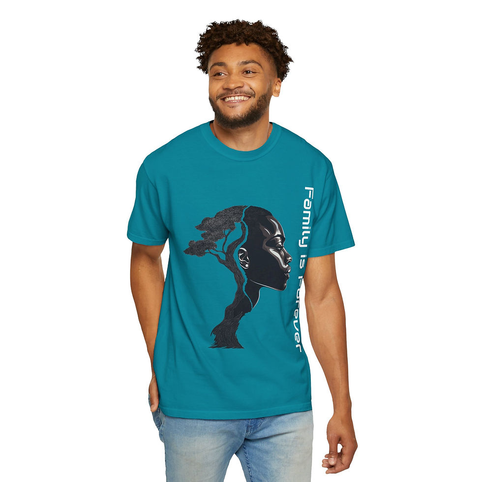 Thumbnail: Heavy Cotton Graphic T-shirt - Family Is Forever Tree
